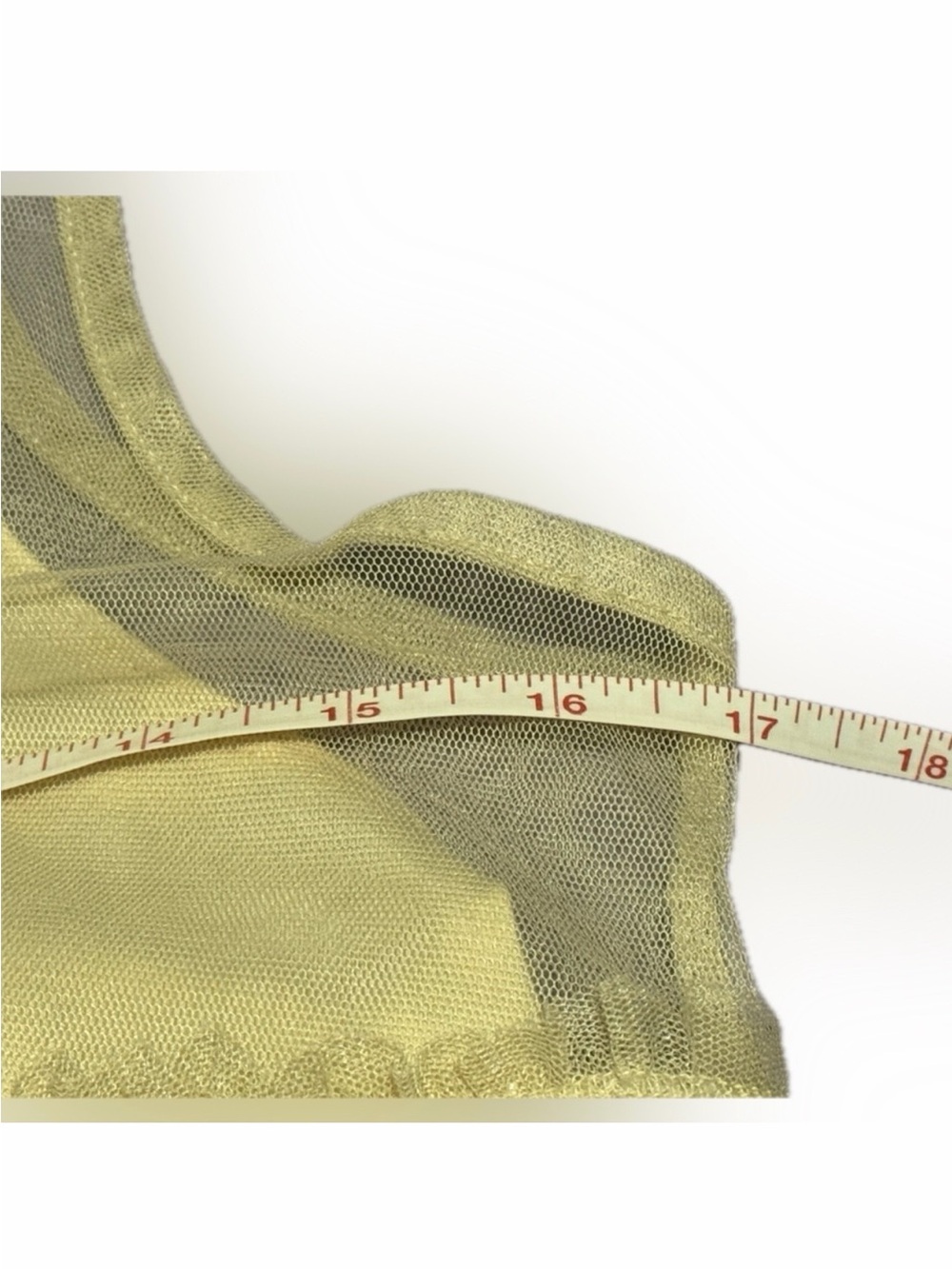 American Eagle Outfitters Cream Layered Sequin Top - Sheer Over Camisole Top - Picture 9 of 11